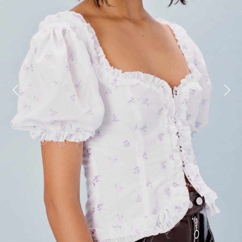 NEW For Love and Lemons Delilah Crop Top ⚡ - Picture 5 of 16